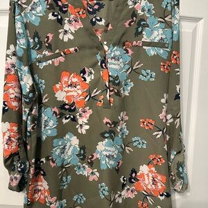 Simply Styled Olive Floral Blouse